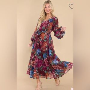 Floral print maxi dress from Red Dress boutique